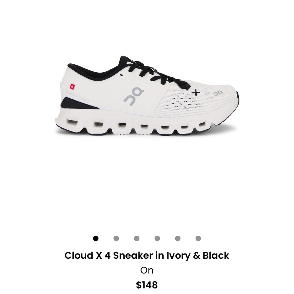 On Cloud X 4 Sneaker - Ivory & Black
